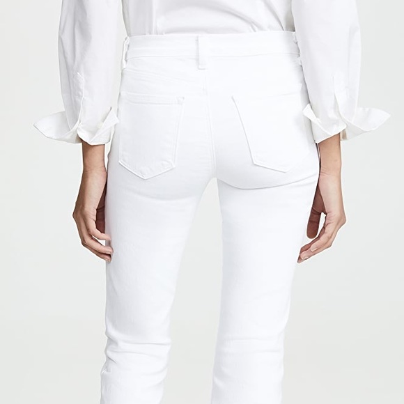 New J Brand Selena Mid Rise Crop lace white Jeans - Picture 3 of 10